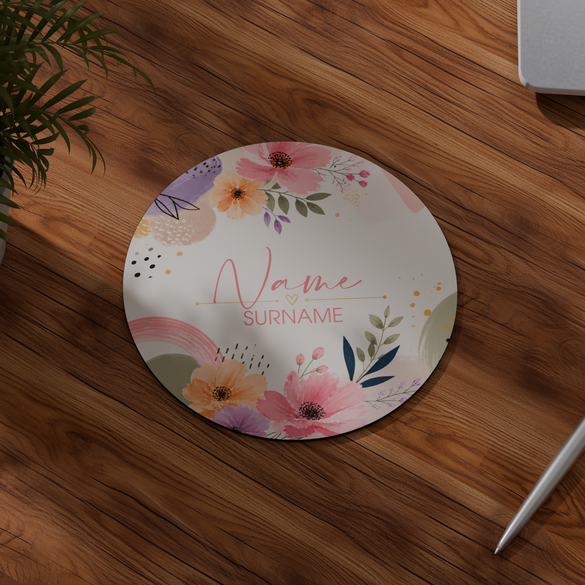 Mousepad - 200mm Round (Whimsy & Wildflower)