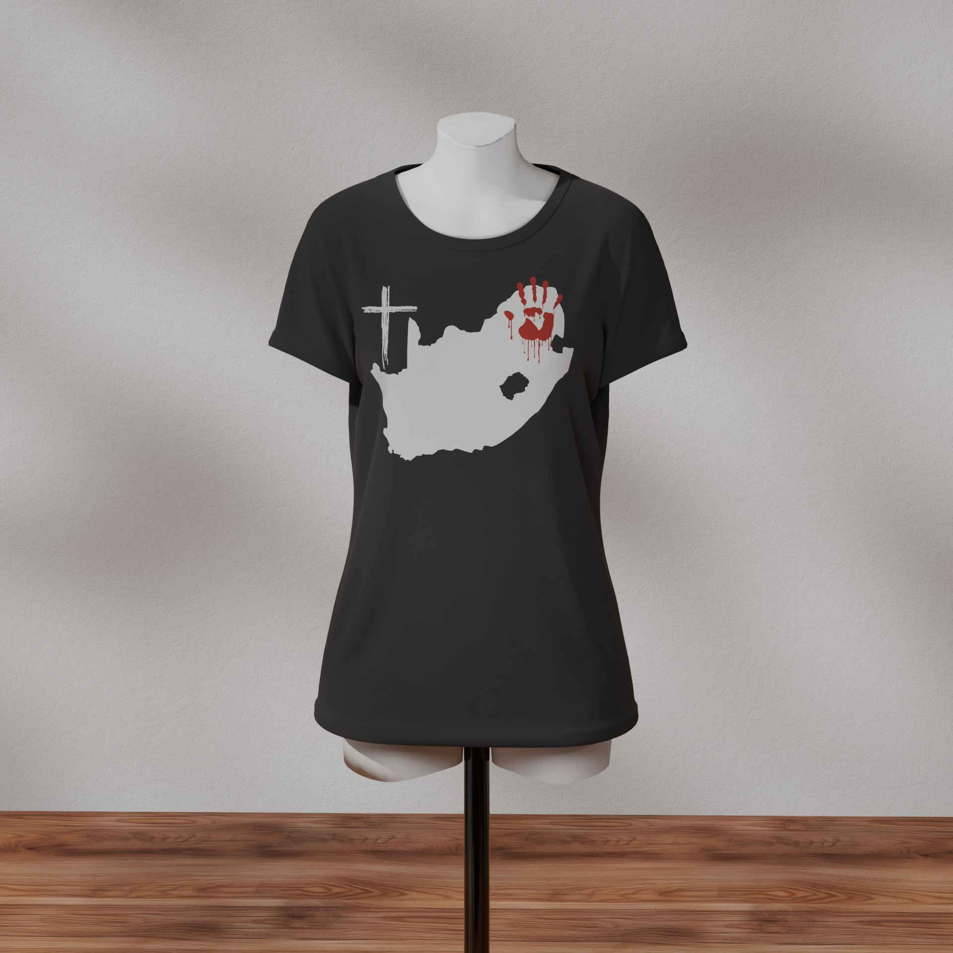NO MORE FARM MURDERS Crew Neck T-Shirt