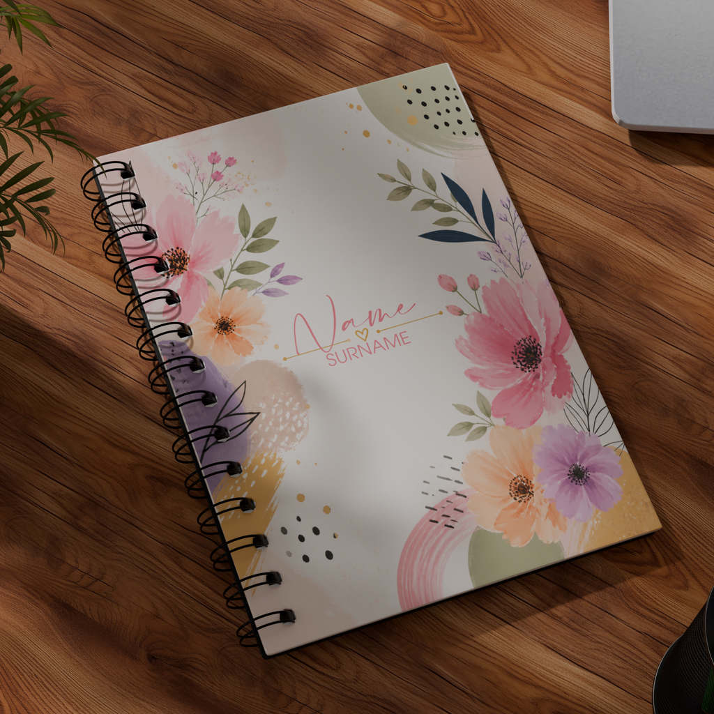 Personalized 100 Page Notebook (Whimsy & Wildflower)